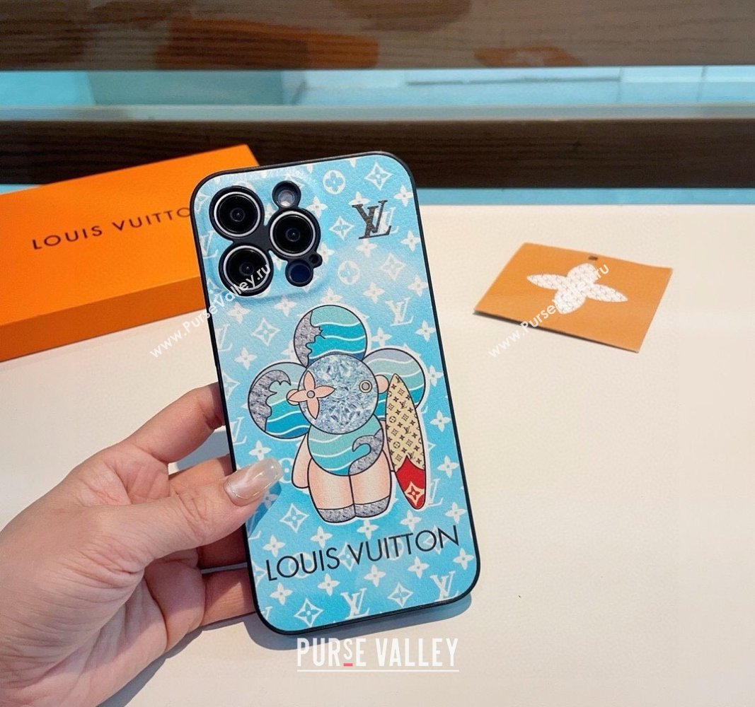 Louis Vuitton Vivienne Surfing iPhone Holder Blue 2025 0512 (SHI-250512148)