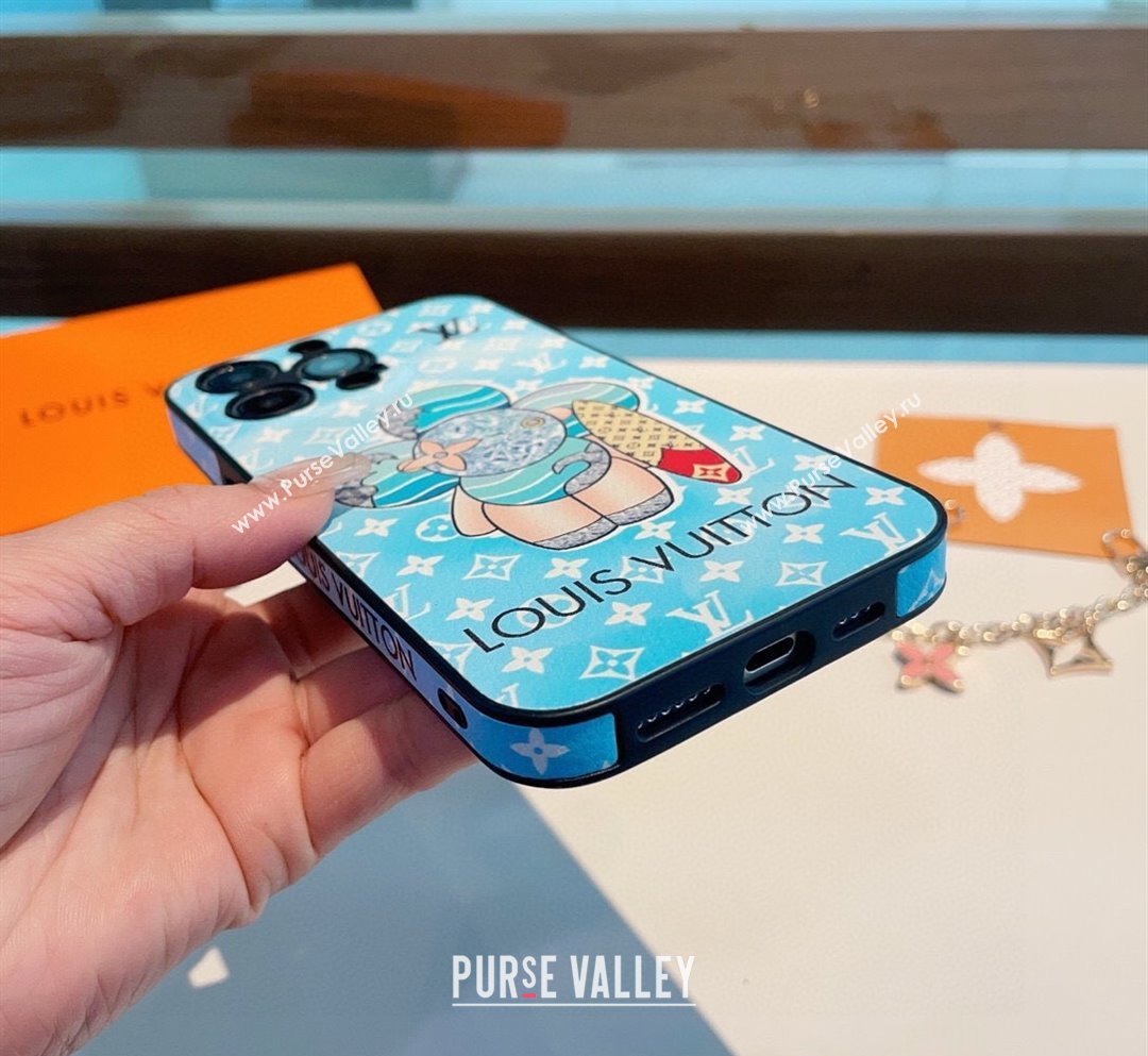 Louis Vuitton Vivienne Surfing iPhone Holder Blue 2025 0512 (SHI-250512148)