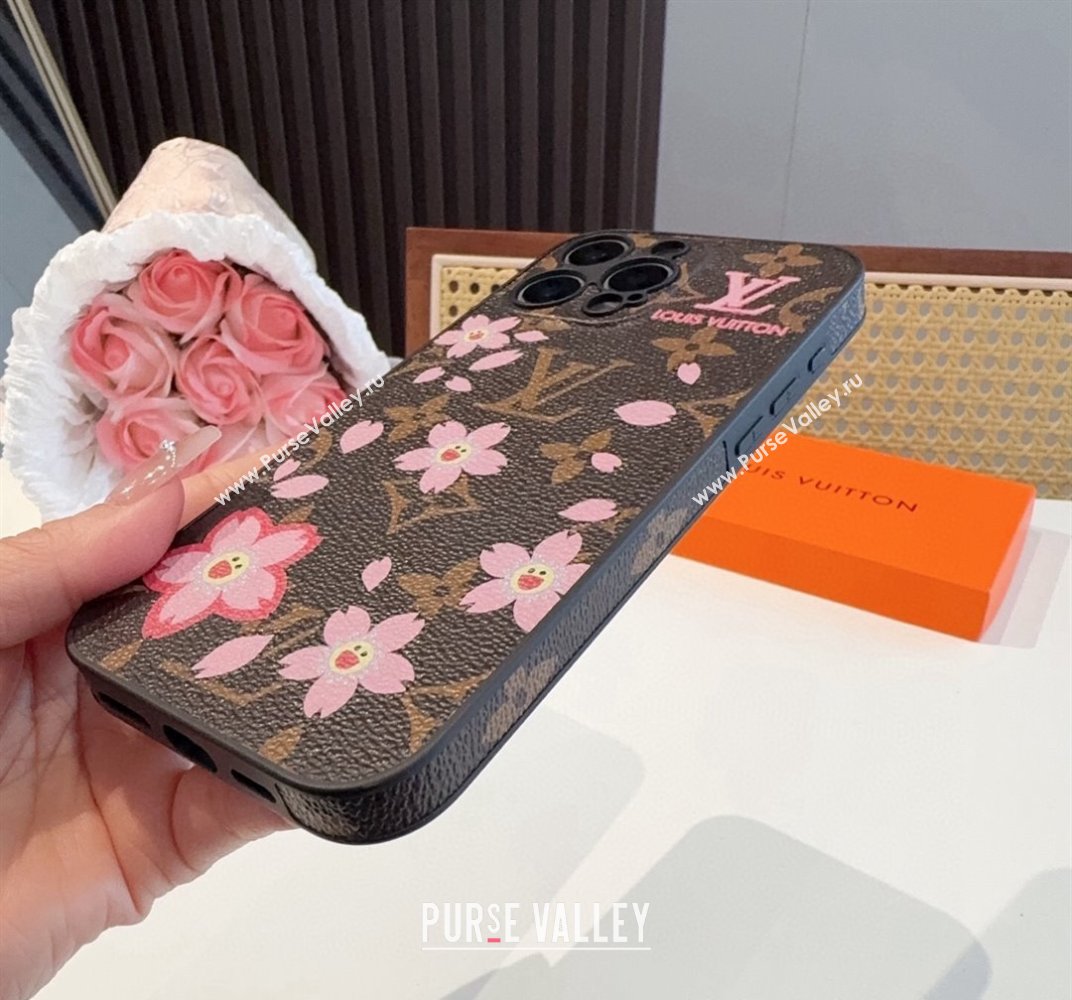 Louis Vuitton LV x TM Cherry iPhone Holder Brown/Pink 2025 0512 (SHI-250512141)