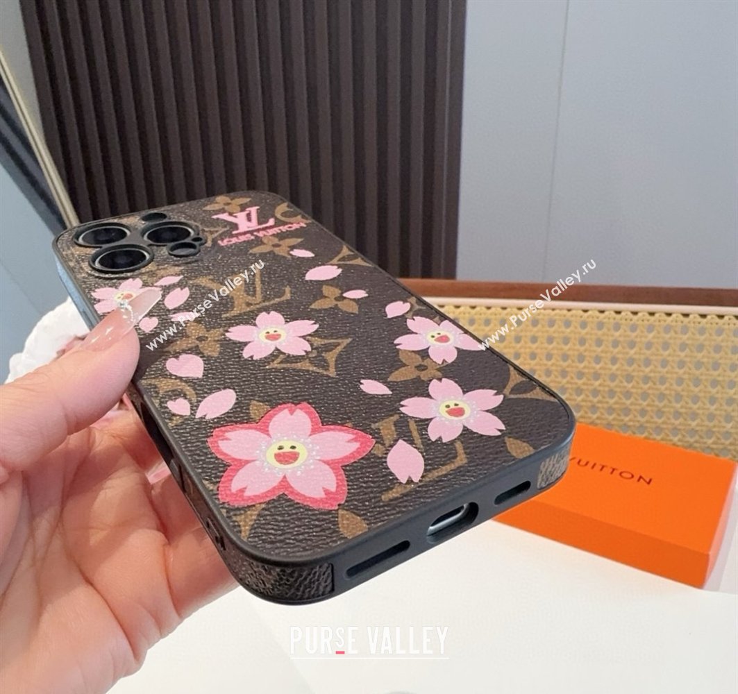 Louis Vuitton LV x TM Cherry iPhone Holder Brown/Pink 2025 0512 (SHI-250512141)