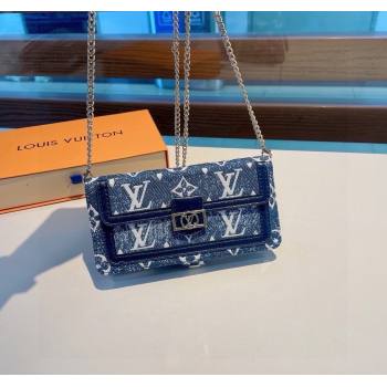 Louis Vuitton Embroidered iPhone Cover with Chain Blue 2025 0512 (SHI-250512151)