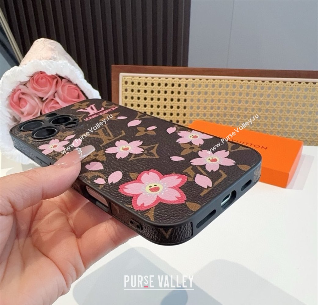 Louis Vuitton LV x TM Cherry iPhone Holder Brown/Pink 2025 0512 (SHI-250512141)