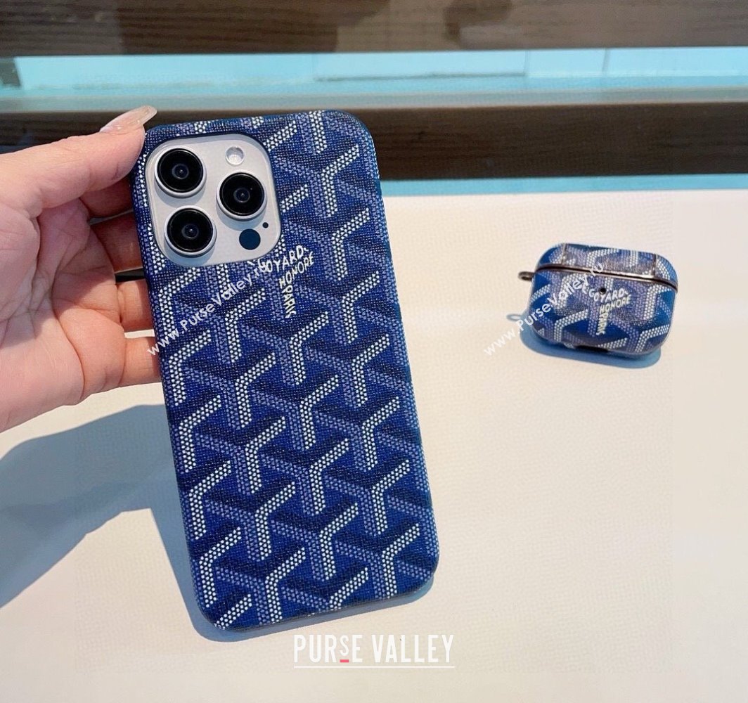 Goyard iPhone Case Blue 2025 0311 (A-250311029)