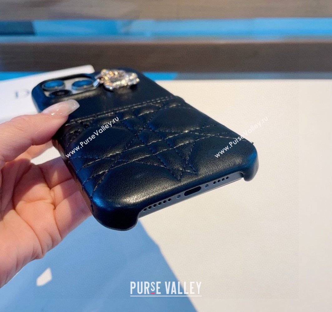 Dior Cannage iPhone Case Black 2025 0311 (A-250311035)