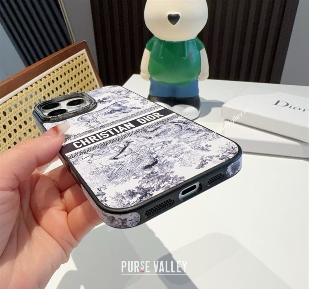 Dior Toile de Jouy iPhone Holder Blue 2025 0311 (A-250311044)