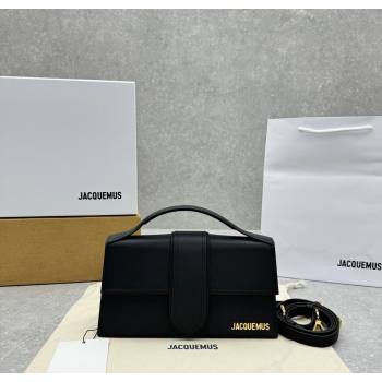 Jacquemus Le Bambino Medium Crossbody Bag in Calf Leather Black/Gold 2025 2056 (ningm-250804030)