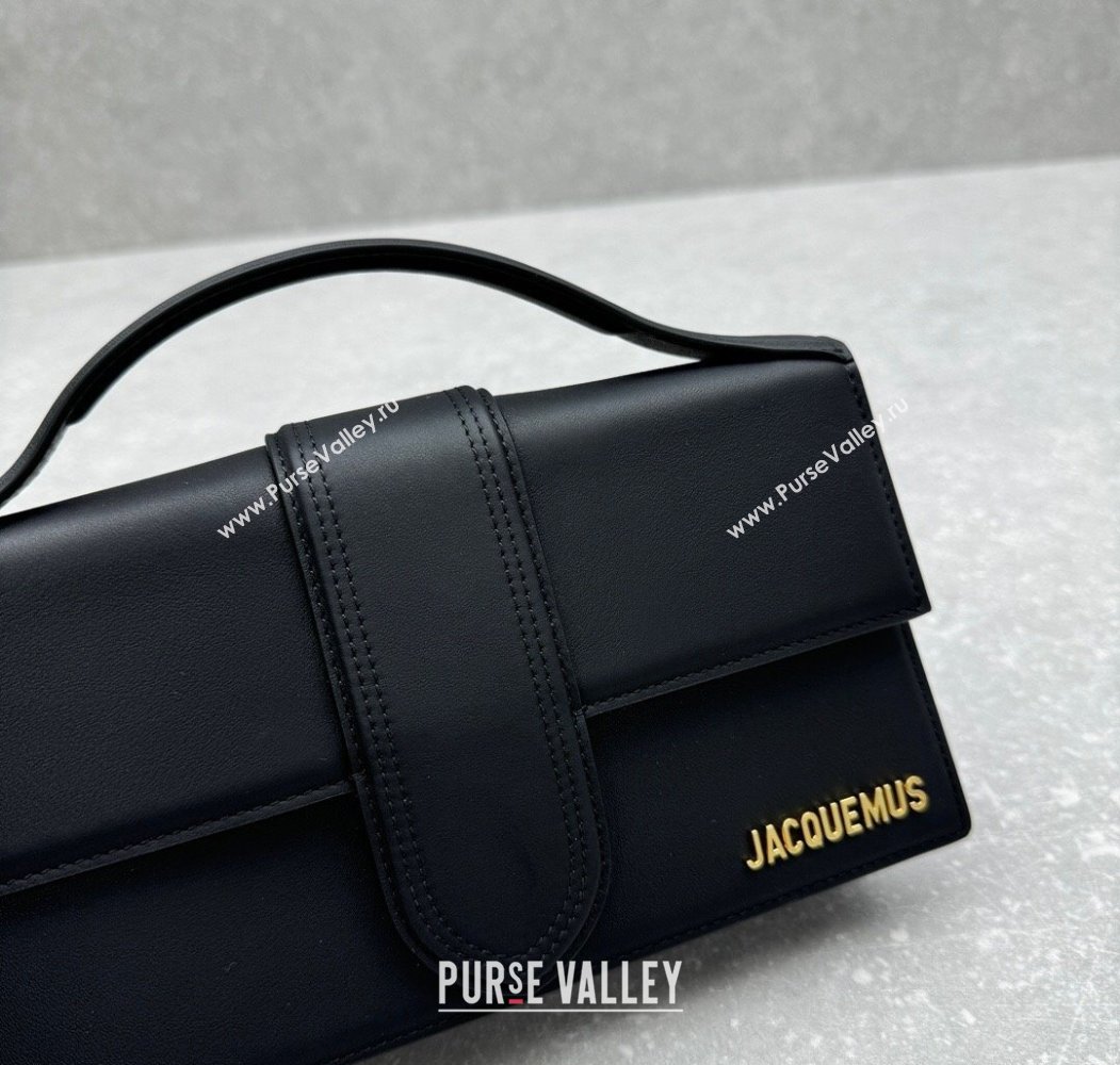 Jacquemus Le Bambino Medium Crossbody Bag in Calf Leather Black/Gold 2025 2056 (ningm-250804030)