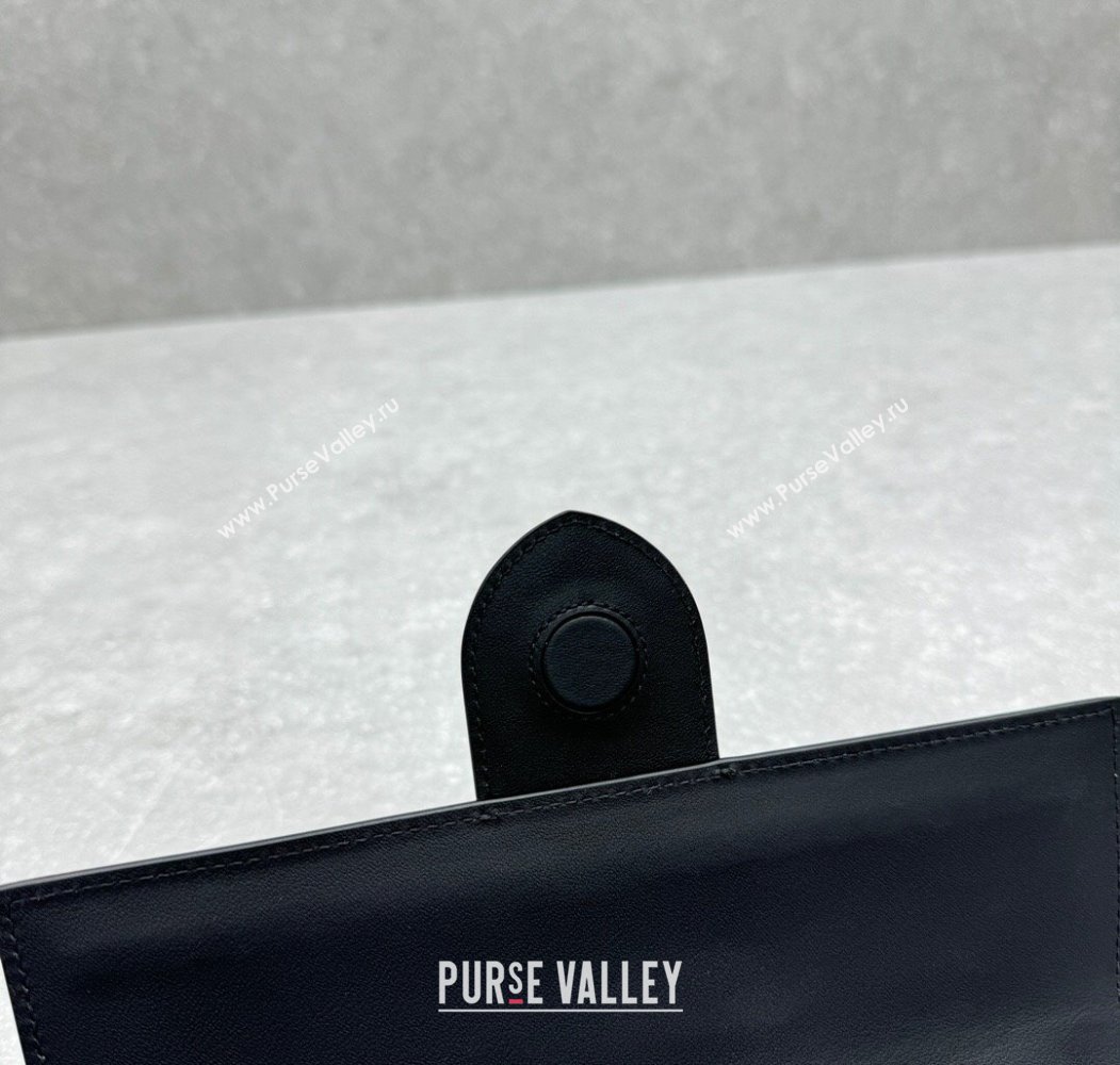 Jacquemus Le Bambino Medium Crossbody Bag in Calf Leather Black/Gold 2025 2056 (ningm-250804030)