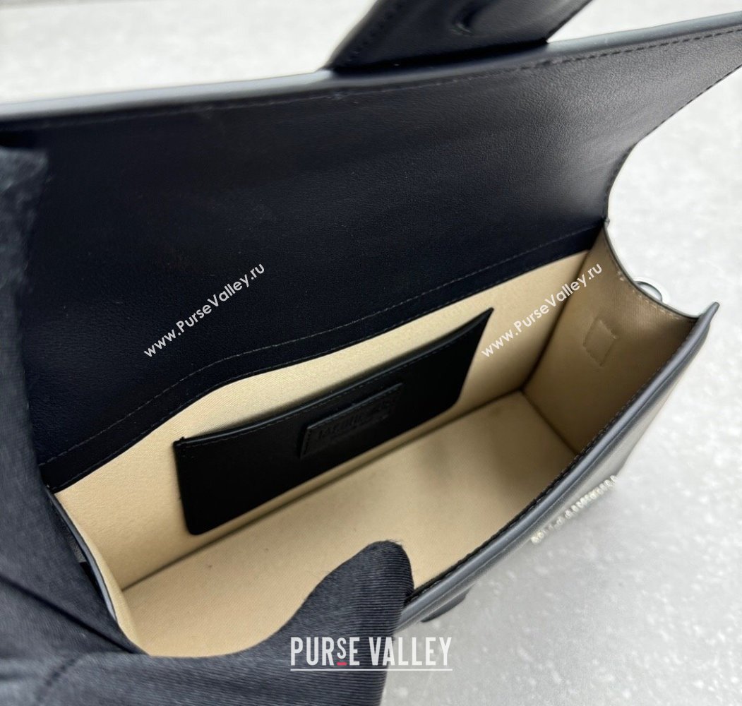 Jacquemus Le Bambino Medium Crossbody Bag in Calf Leather Black/Silver 2025 2056 (ningm-250804031)