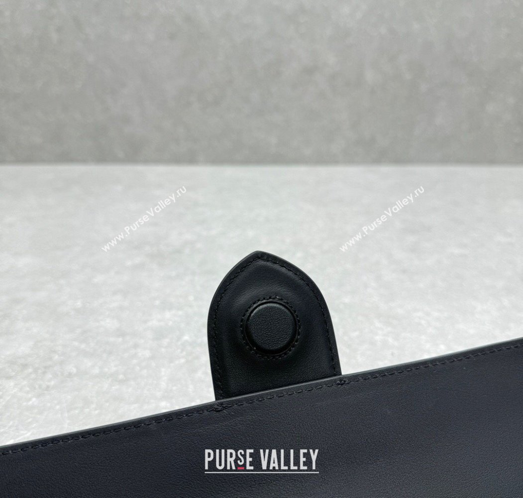 Jacquemus Le Bambino Medium Crossbody Bag in Calf Leather Black/Silver 2025 2056 (ningm-250804031)