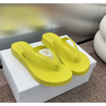 Dior Diorsea Flat Thong Sandal in Calfskin Yellow 2024 0724001 (MD-240724057)