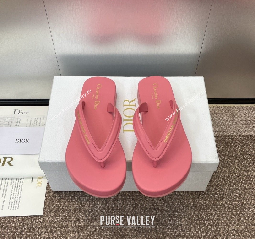 Dior Diorsea Flat Thong Sandal in Calfskin Pink 2024 0724001 (MD-240724058)