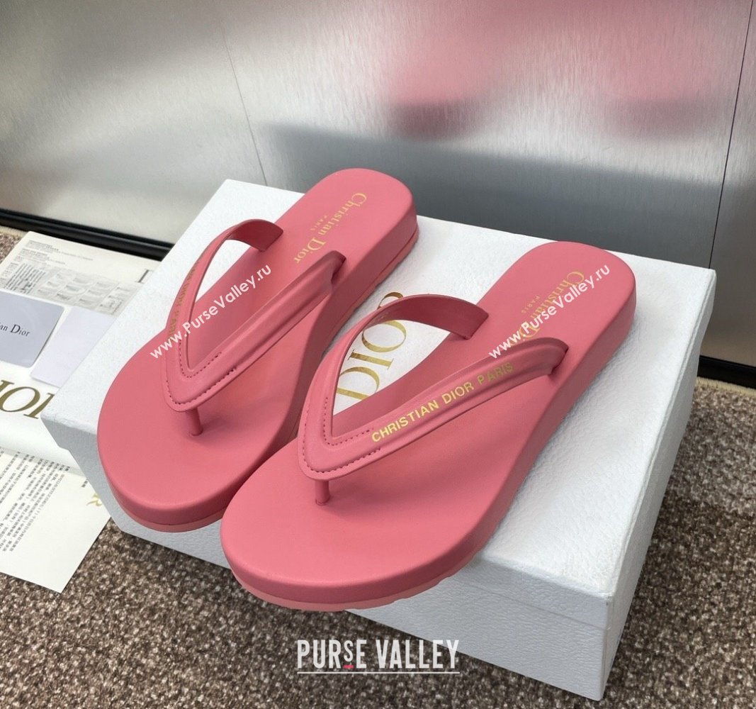 Dior Diorsea Flat Thong Sandal in Calfskin Pink 2024 0724001 (MD-240724058)