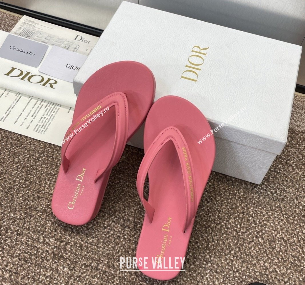 Dior Diorsea Flat Thong Sandal in Calfskin Pink 2024 0724001 (MD-240724058)