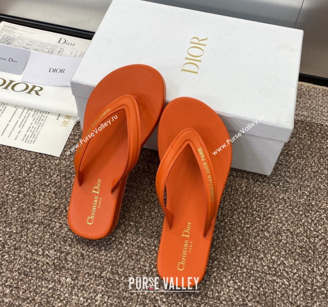 Dior Diorsea Flat Thong Sandal in Calfskin Orange 2024 0724001 (MD-240724060)