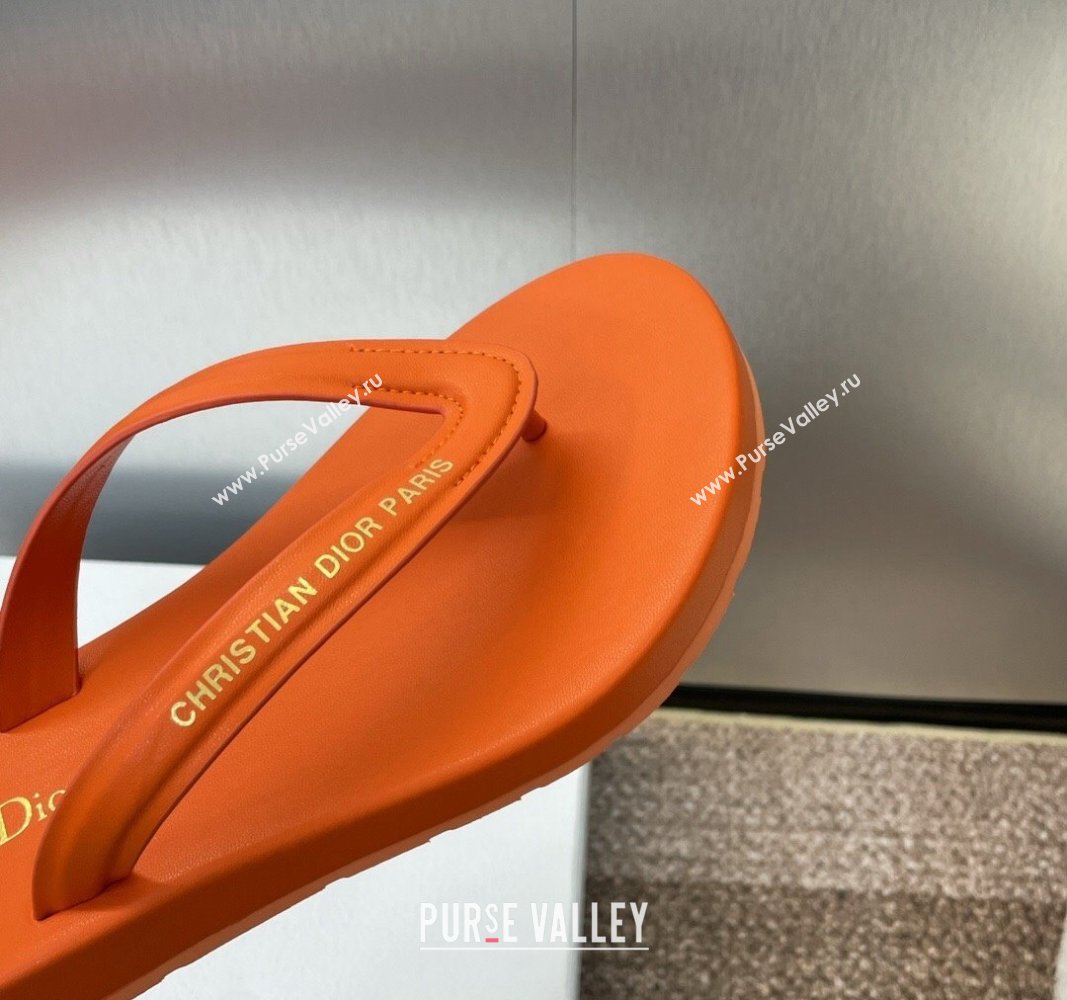 Dior Diorsea Flat Thong Sandal in Calfskin Orange 2024 0724001 (MD-240724060)