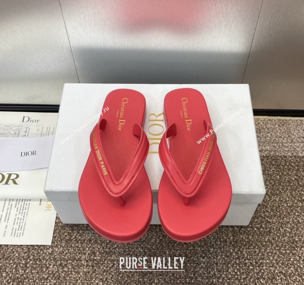 Dior Diorsea Flat Thong Sandal in Calfskin Pink 2024 0724001 (MD-240724061)