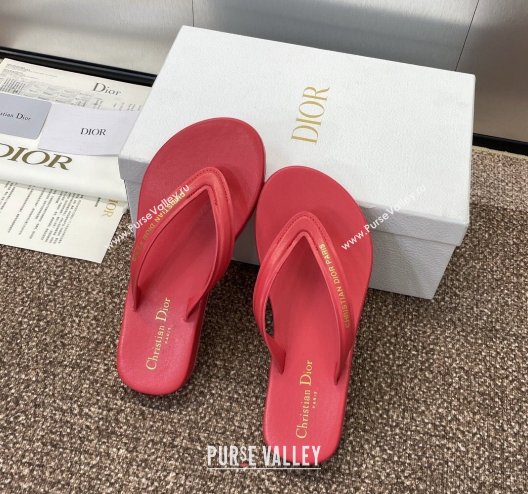 Dior Diorsea Flat Thong Sandal in Calfskin Pink 2024 0724001 (MD-240724061)