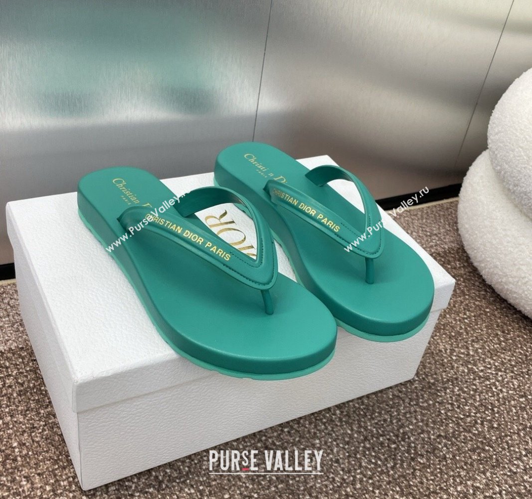 Dior Diorsea Flat Thong Sandal in Calfskin Green 2024 0724001 (MD-240724062)