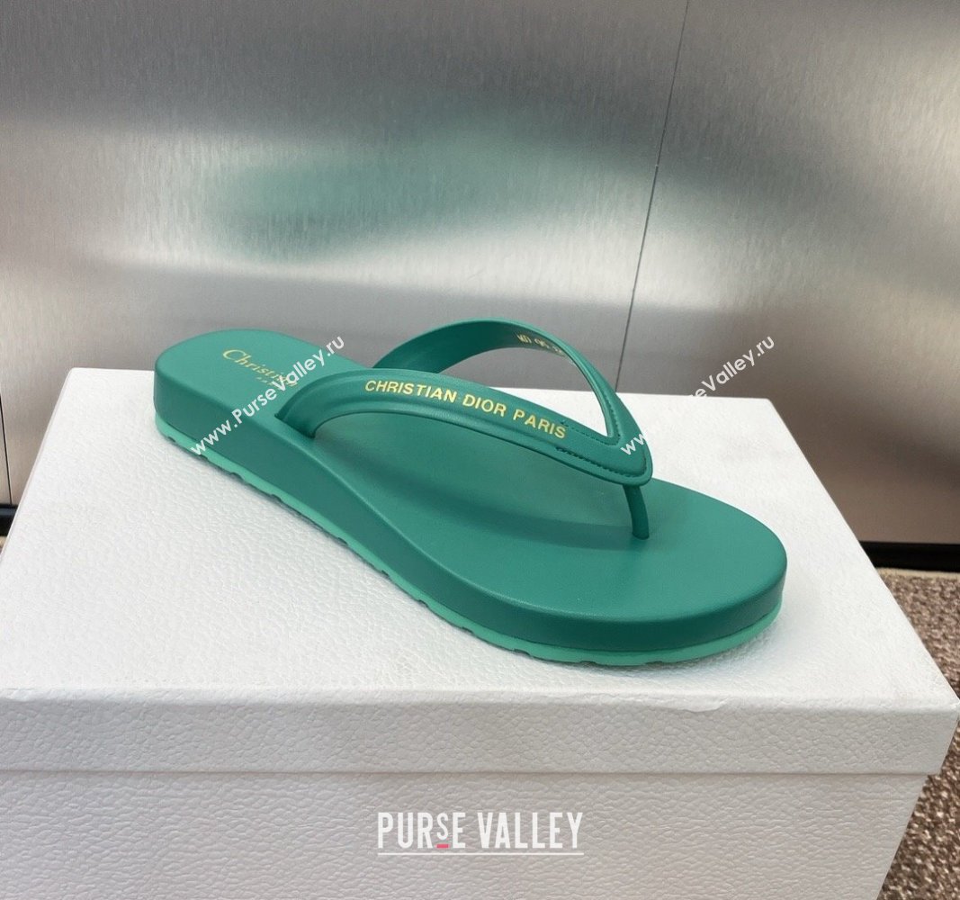 Dior Diorsea Flat Thong Sandal in Calfskin Green 2024 0724001 (MD-240724062)