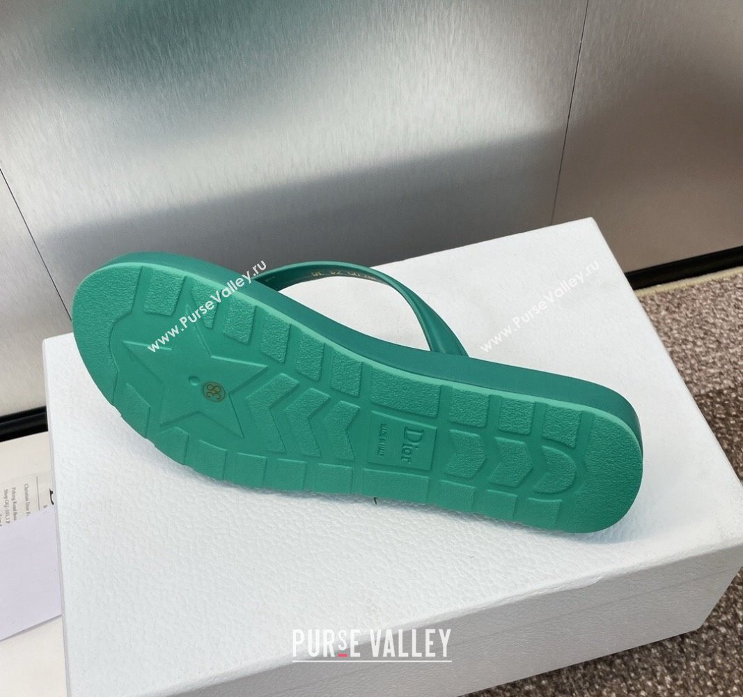 Dior Diorsea Flat Thong Sandal in Calfskin Green 2024 0724001 (MD-240724062)