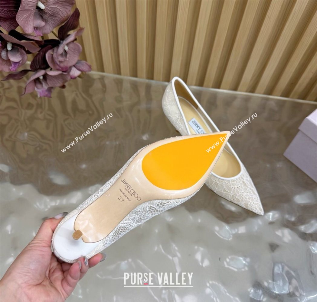 Jimmy Choo Romy Pumps 6.5cm in Lace Mesh Apricot 2025 1210 (MD-251210098)