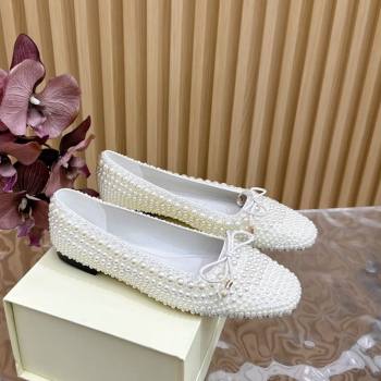 Jimmy Choo Pearls Allover Loafers Flat White 2026 JC020703 (MD-260207038)