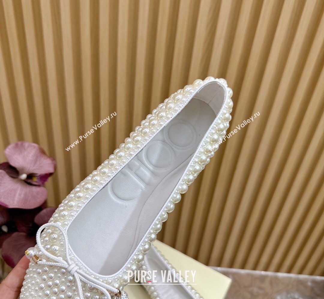 Jimmy Choo Pearls Allover Loafers Flat White 2026 JC020703 (MD-260207038)
