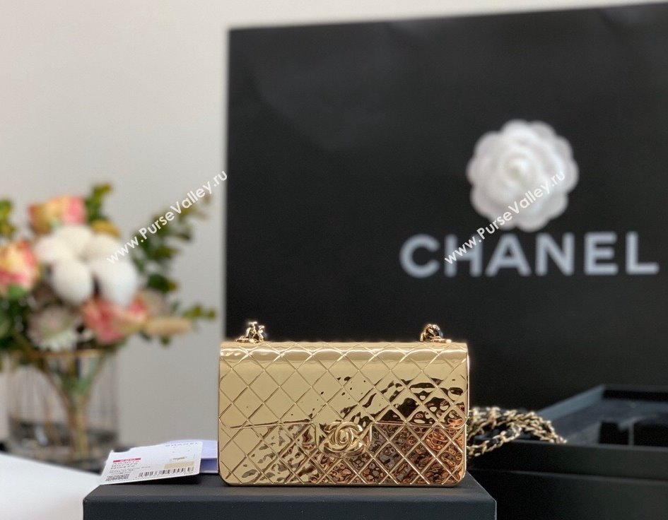 Chanel Metal Mini Evening Bag AS3012 Gold 2022 (JY-22022835)