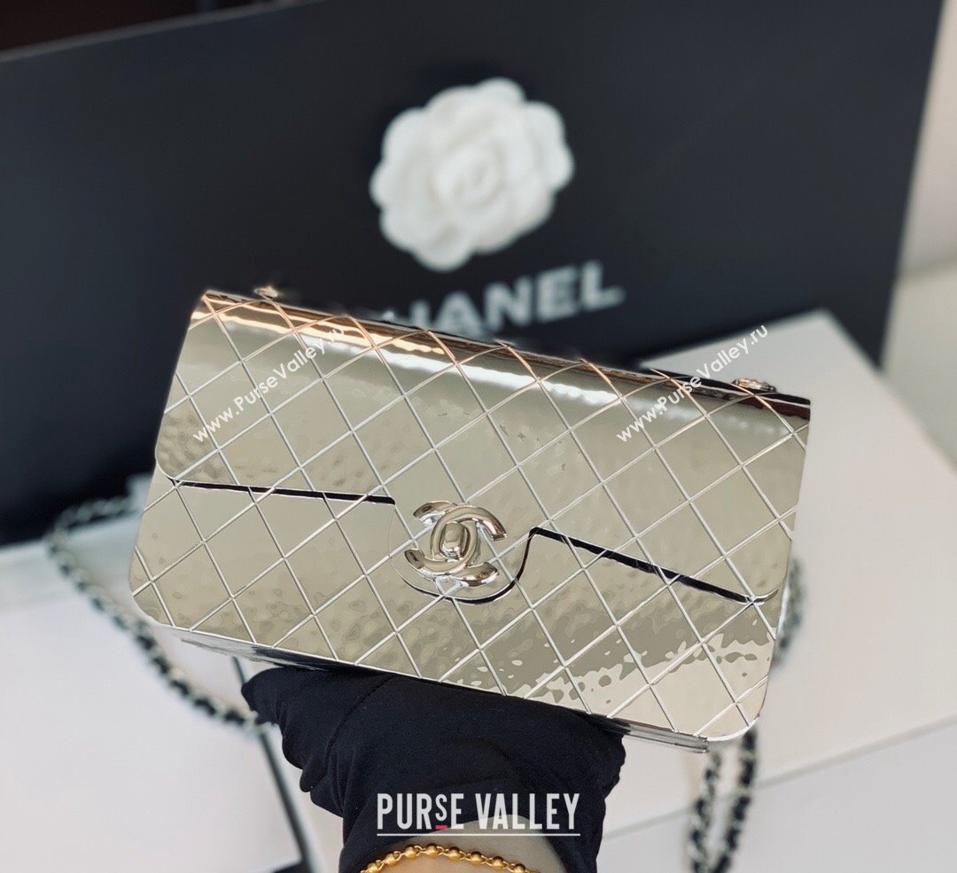 Chanel Metal Evening Bag AS3013 Silver 2022 (JY-22022838)