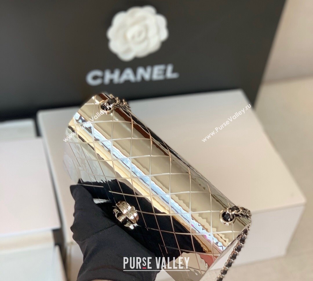 Chanel Metal Evening Bag AS3013 Silver 2022 (JY-22022838)