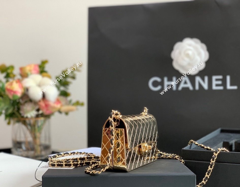Chanel Metal Mini Evening Bag AS3012 Gold 2022 (JY-22022835)