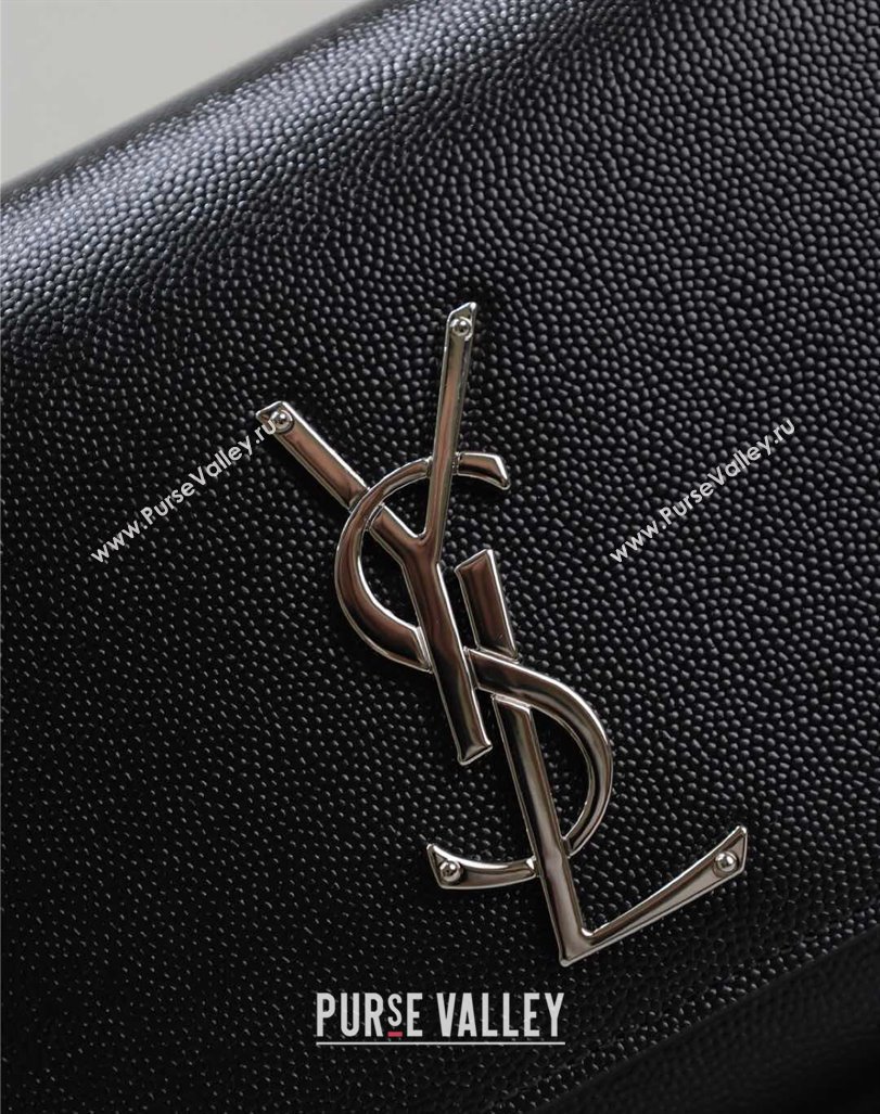 Saint Laurent Kate Medium Chain Bag in Grained Leather 364021 Black/Gold 2025 (YY-250409112)
