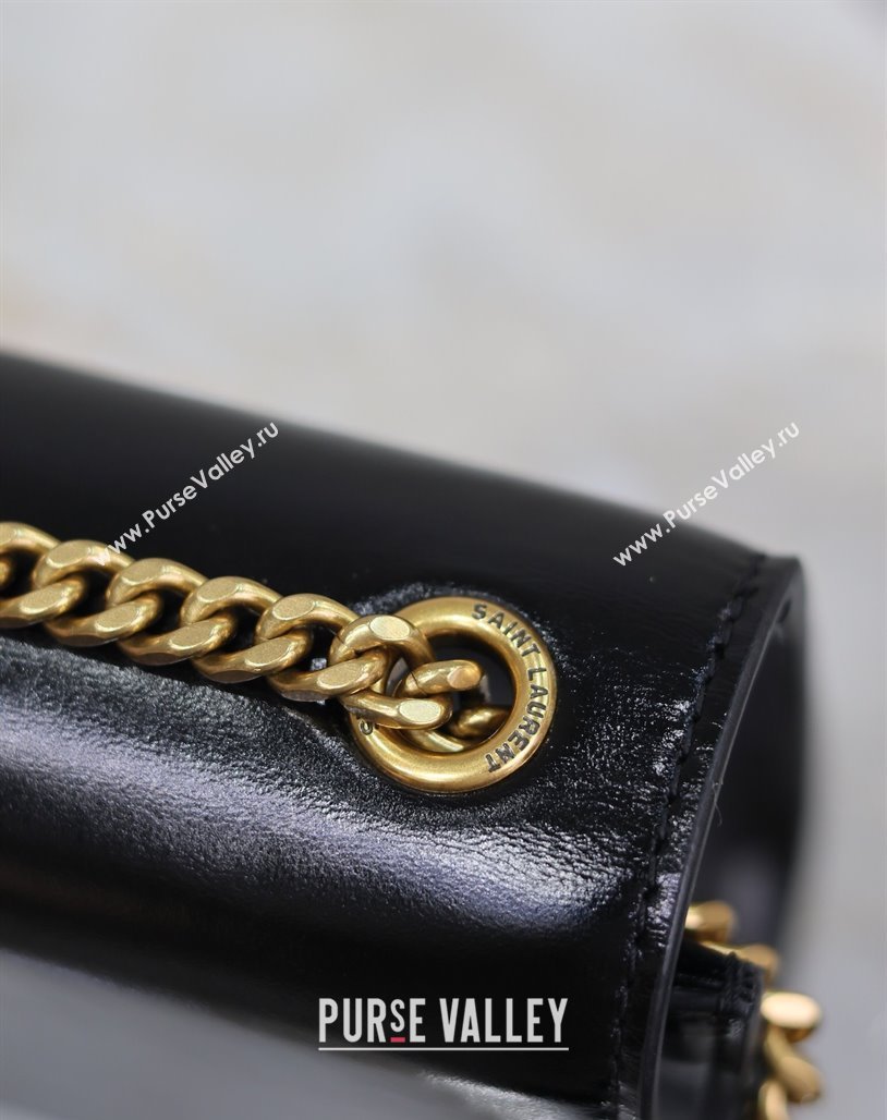 Saint Laurent Kate Small Chain Bag in Oiled Leather Black 469390 2025 (YY-250409100)