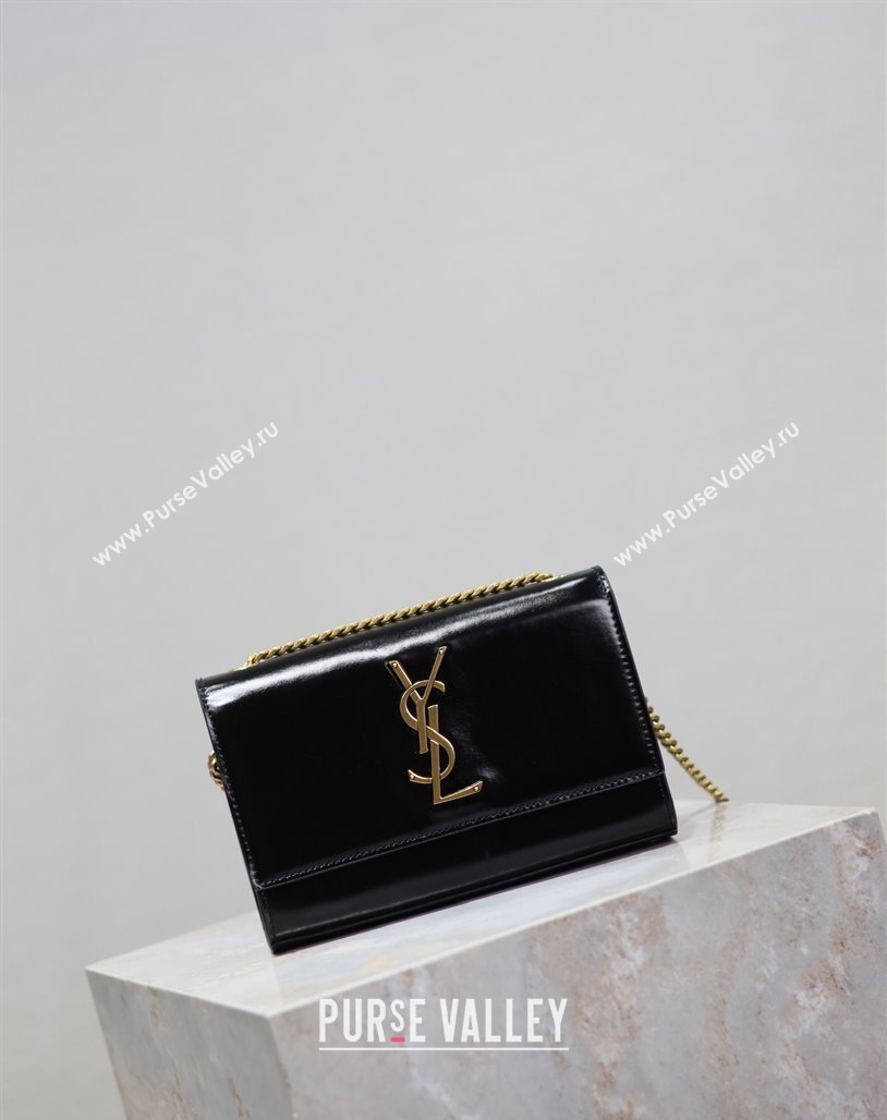 Saint Laurent Kate Small Chain Bag in Oiled Leather Black 469390 2025 (YY-250409100)