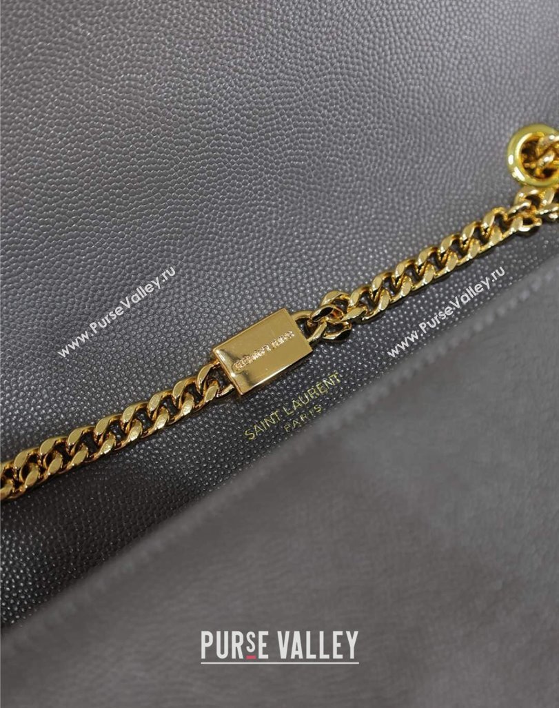 Saint Laurent Kate Medium Chain Bag in Grained Leather 364021 Grey 2025 (YY-250409117)