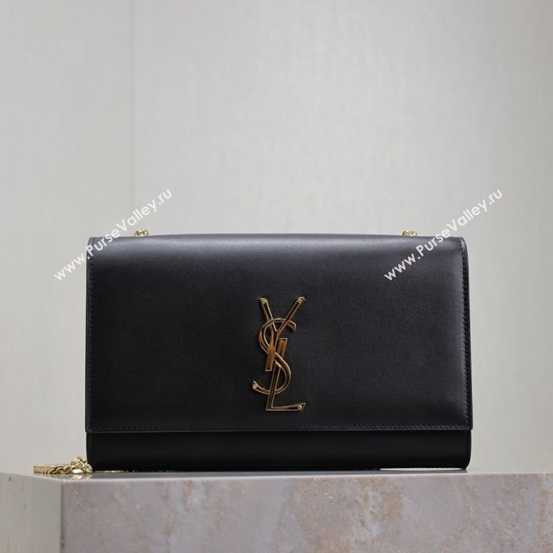 Saint Laurent Kate Medium Chain Bag in Smooth Leather 364021 Black/Gold 2025 (YY-250409118)
