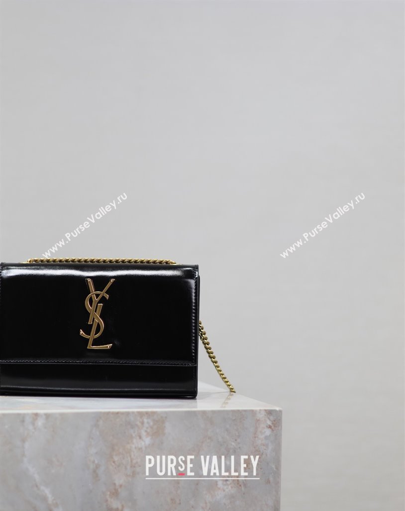 Saint Laurent Kate Small Chain Bag in Oiled Leather Black 469390 2025 (YY-250409100)