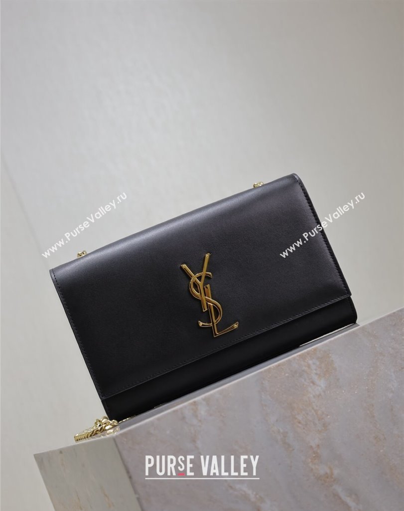 Saint Laurent Kate Medium Chain Bag in Smooth Leather 364021 Black/Gold 2025 (YY-250409118)