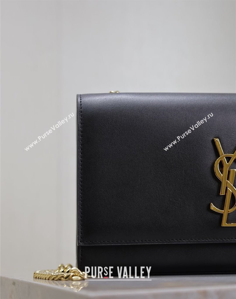 Saint Laurent Kate Medium Chain Bag in Smooth Leather 364021 Black/Gold 2025 (YY-250409118)