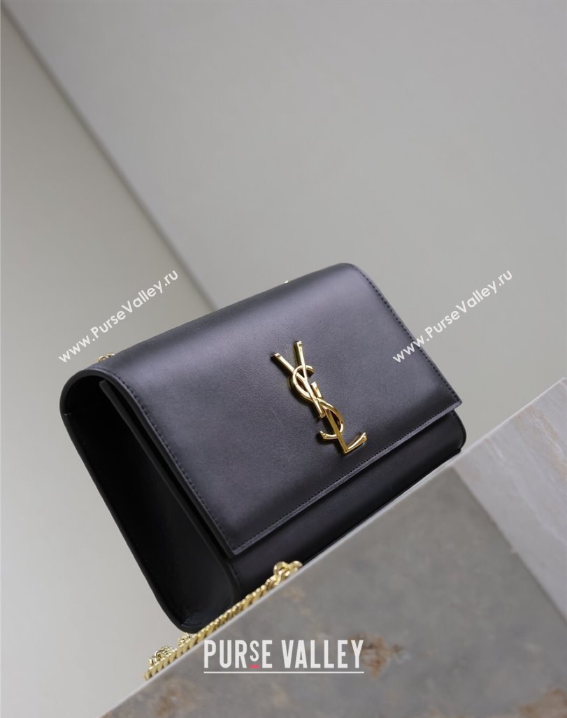 Saint Laurent Kate Medium Chain Bag in Smooth Leather 364021 Black/Gold 2025 (YY-250409118)