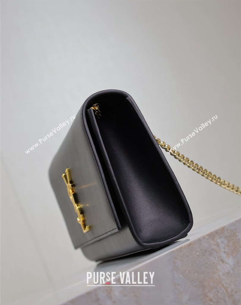 Saint Laurent Kate Medium Chain Bag in Smooth Leather 364021 Black/Gold 2025 (YY-250409118)