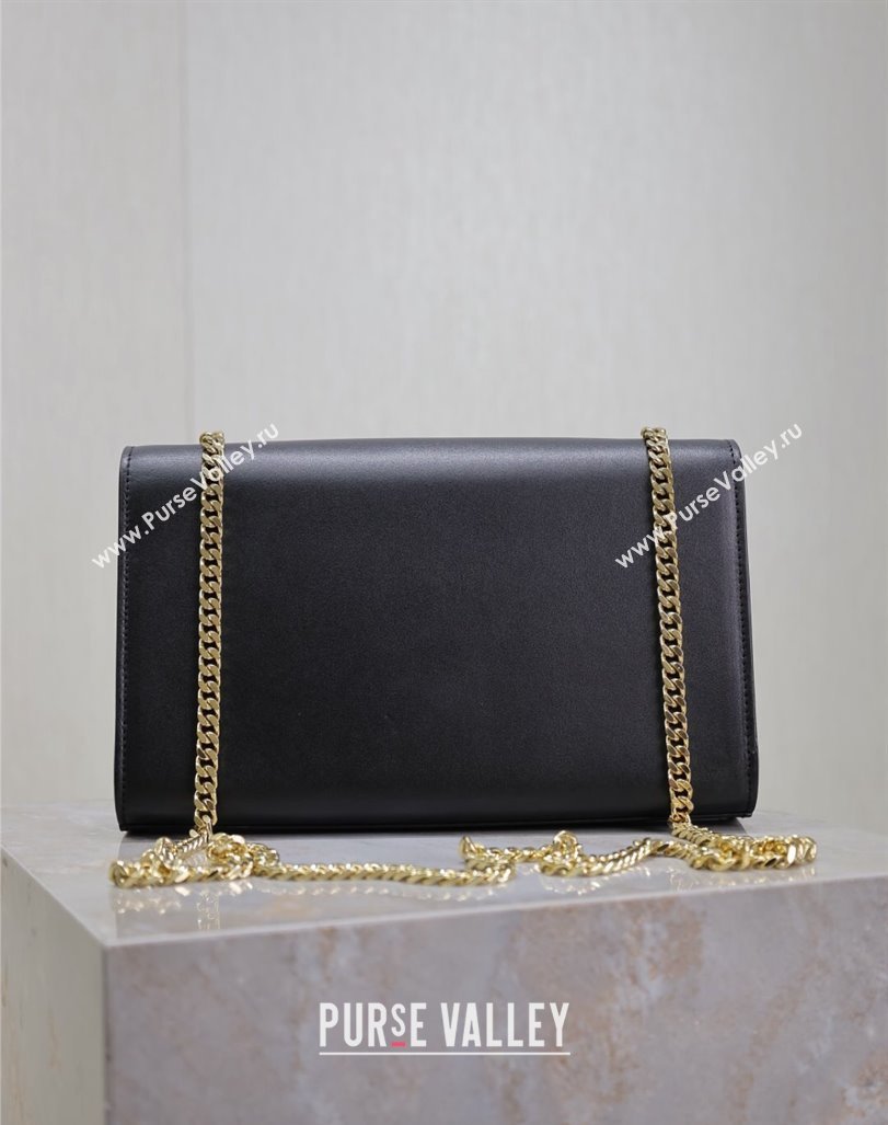 Saint Laurent Kate Medium Chain Bag in Smooth Leather 364021 Black/Gold 2025 (YY-250409118)