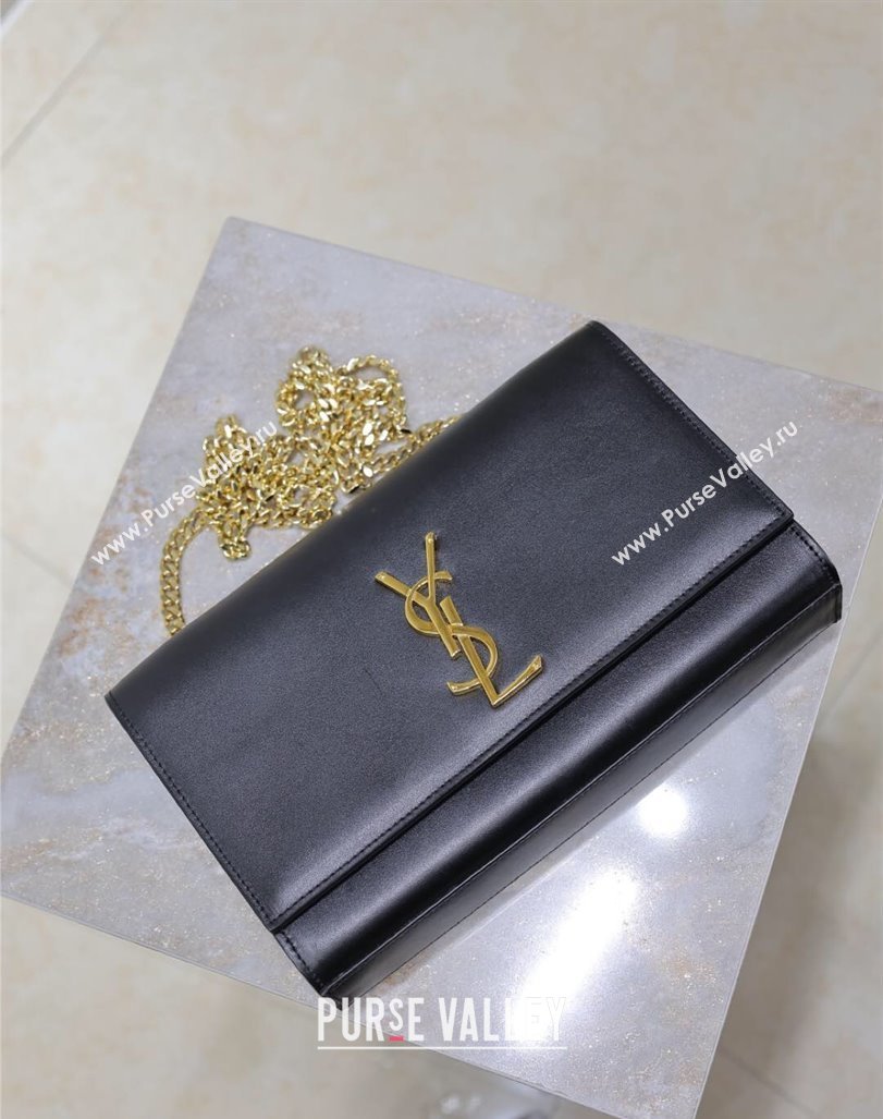 Saint Laurent Kate Medium Chain Bag in Smooth Leather 364021 Black/Gold 2025 (YY-250409118)