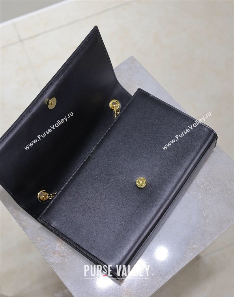 Saint Laurent Kate Medium Chain Bag in Smooth Leather 364021 Black/Gold 2025 (YY-250409118)