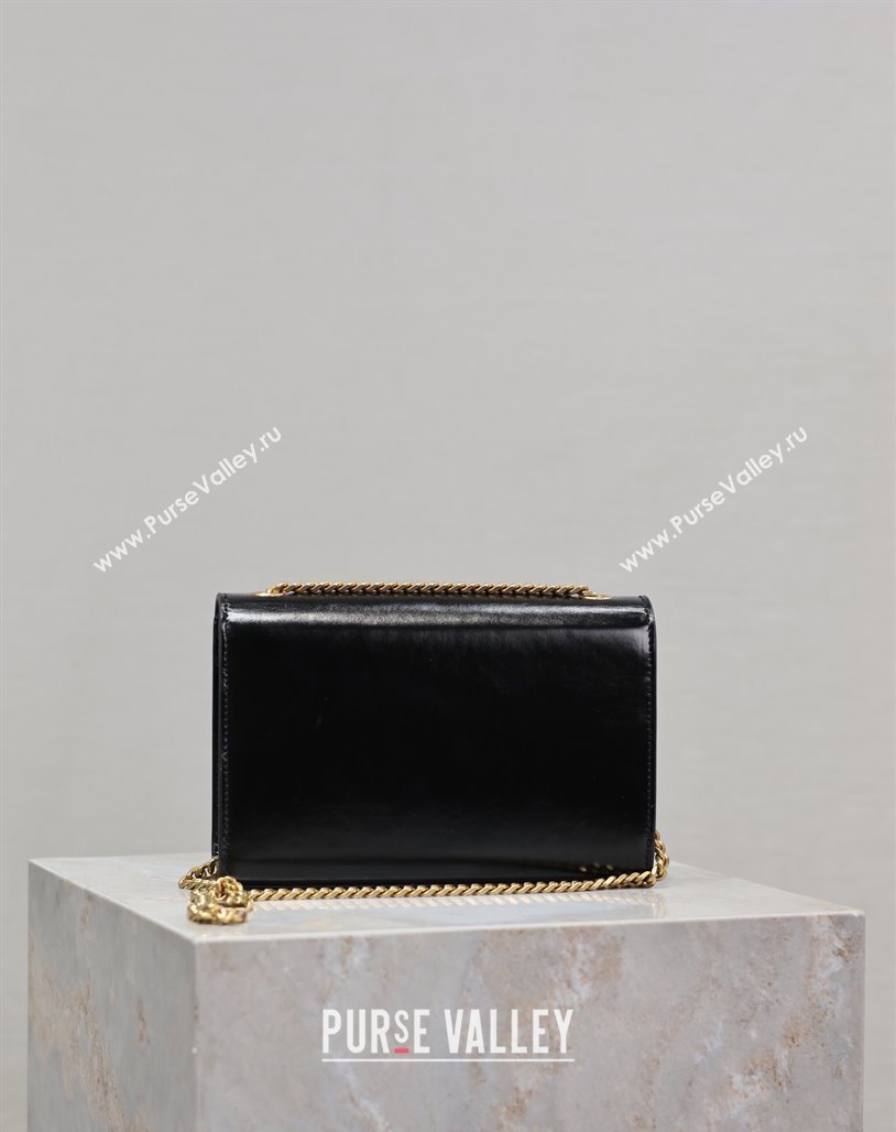 Saint Laurent Kate Small Chain Bag in Oiled Leather Black 469390 2025 (YY-250409100)