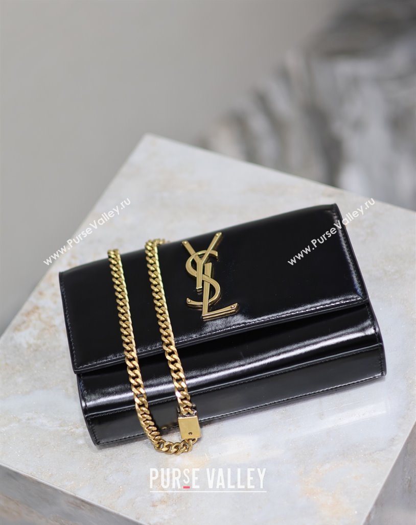 Saint Laurent Kate Small Chain Bag in Oiled Leather Black 469390 2025 (YY-250409100)