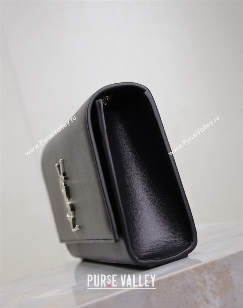 Saint Laurent Kate Medium Chain Bag in Smooth Leather 364021 Black/Silver 2025 (YY-250409119)