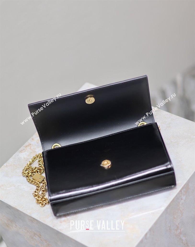 Saint Laurent Kate Small Chain Bag in Oiled Leather Black 469390 2025 (YY-250409100)