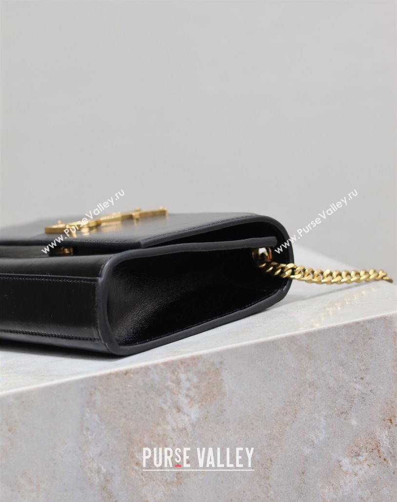 Saint Laurent Kate Small Chain Bag in Oiled Leather Black 469390 2025 (YY-250409100)